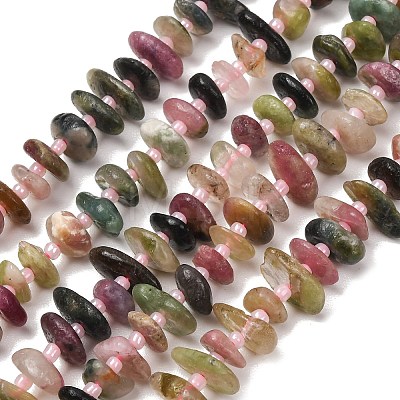 Natural Multicolor Tourmaline Beads Strands G-D110-I02-01-1