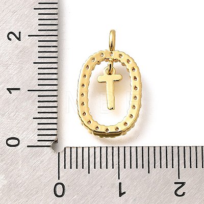 Brass Micro Pave Cubic Zirconia Pendants ZIRC-P123-01G-T01-1