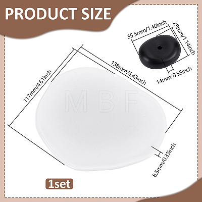 1Pc Oval Ceramic Incense Burner Holder AJEW-ME0003-93A-1