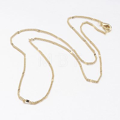 Brass Chain Necklaces X-MAK-L009-11G-1