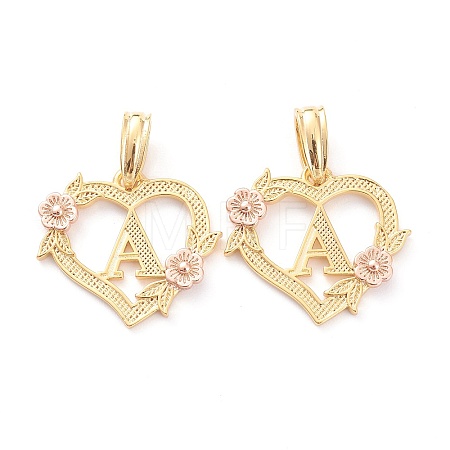 Real 18K Gold Plated Brass  Pendants KK-J042-43G-A-1