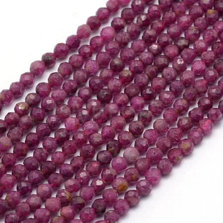 Natural Ruby Beads Strands G-E411-14-2.5mm-1