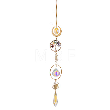 Glass Cone Hanging Suncatcher Prism Ornament PW-WG88031-02-1
