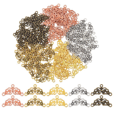 100Pcs 5 Colors Tibetan Style Alloy Chandelier Component Links FIND-CA0009-80-1