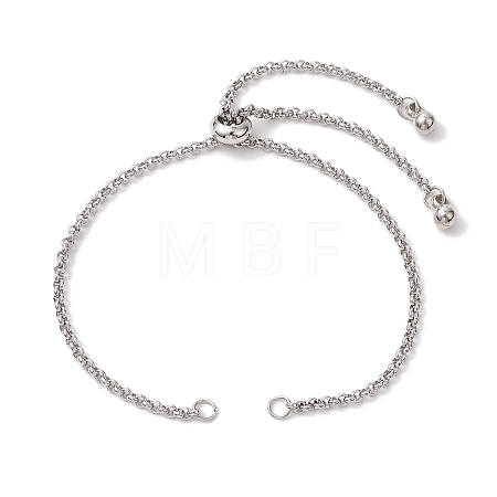 304 Stainless Steel Rolo Chain Slider Bracelet Makings AJEW-JB01254-02-1