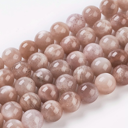 Natural Sunstone Beads Strands G-G099-6mm-14-1