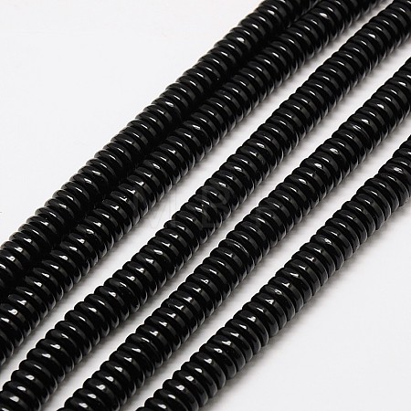 Imitation Amber Resin Heishi Beads Strands X-RESI-A009G-6mm-03-1