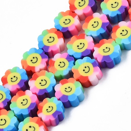 Handmade Polymer Clay Bead Strands CLAY-N006-73K-1
