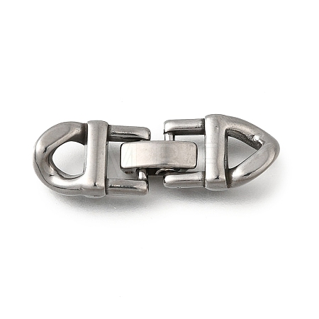 304 Stainless Steel Fold Over Clasps STAS-M119-05P-01-1