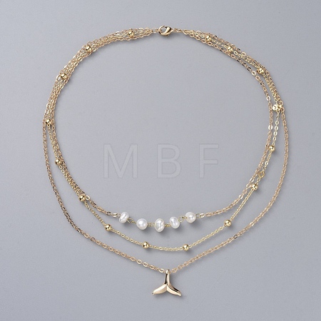 3 Layered Necklaces X-NJEW-JN02560-1