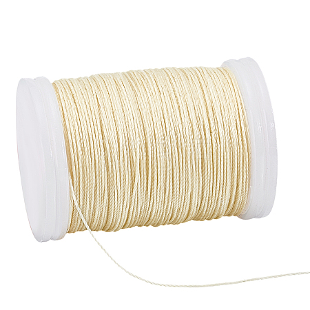 Waxed Polyester Cord YC-WH0018-01B-1