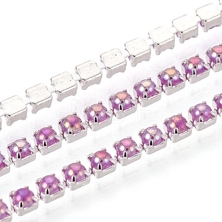 Iron & ABS Imitation Pearl Cup Chains CH-T007-01A-06-1