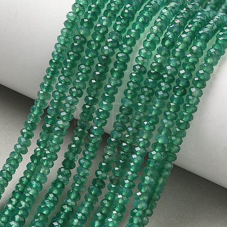Dyed & Heated Natural Green Onyx Agate Beads Strands GG-CBA2E9C-B01-01-1