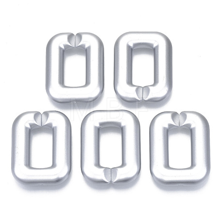 Opaque Spray Painted Acrylic Linking Rings OACR-S021-72A-B02-1