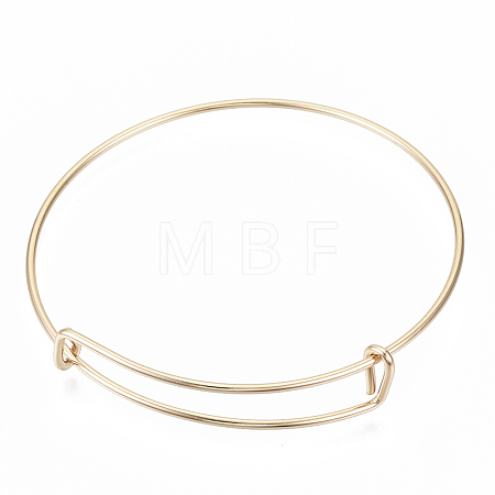 Adjustable Iron Expandable Bangle Making X-BJEW-R038-KC-1