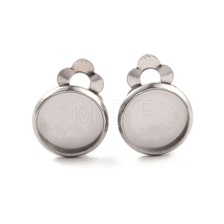 Non-Tarnish 316 Stainless Steel Clip-on Earring Findings STAS-I187-02E-P-1