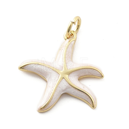 Brass Enamel Pendants KK-Q029-04G-03-1