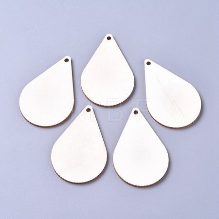 Unfinished Blank Poplar Wood Big Pendants WOOD-D021-10-1