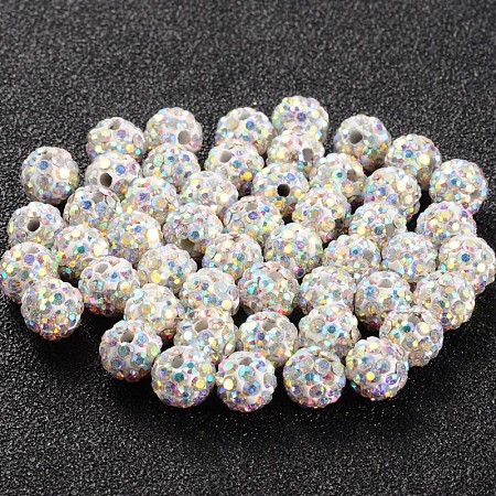 Pave Disco Ball Beads RB-Q195-A6mm-AB-1