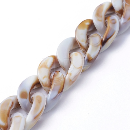 Handmade Acrylic Curb Chains X-AJEW-JB00679-04-1