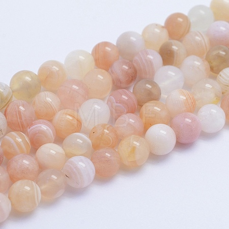 Natural Botswana Agate Beads Strands G-F530-04-4mm-1