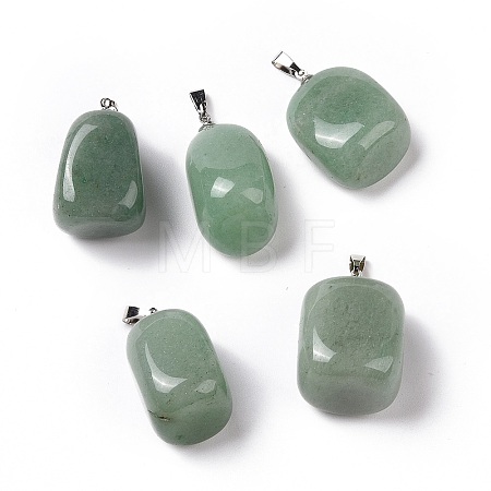 Natural Green Aventurine Pendants G-K302-B06-1