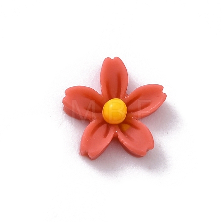 Flower Opaque Resin Cabochons FIND-WH0034-98E-1