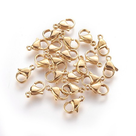 304 Stainless Steel Lobster Claw Clasps STAS-R050-12x7mm-02-1