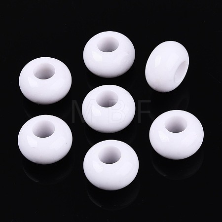 Opaque Acrylic European Large Hole Beads SACR-N019-03K-1