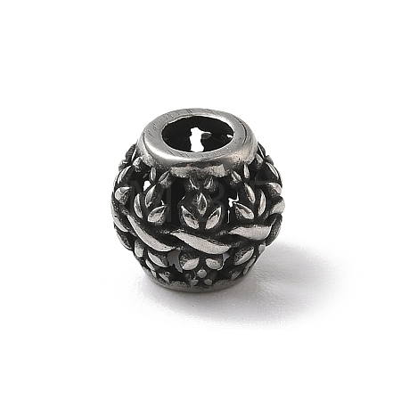 304 Stainless Steel European Beads STAS-H238-09F-AS-1