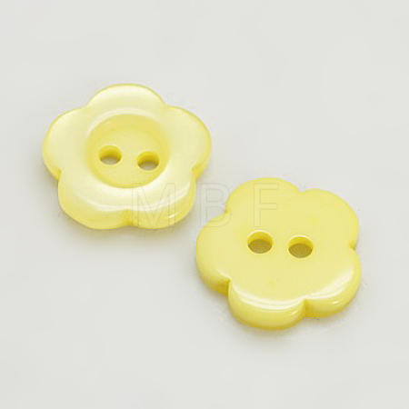 Resin Buttons RESI-D031-11mm-07-1