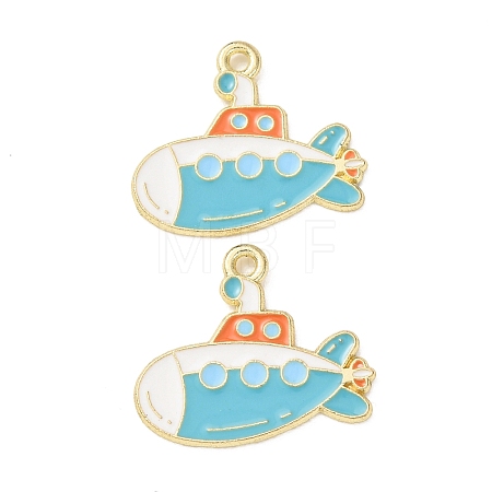 Ocean Alloy Enamel Pendants ENAM-B041-01R-1
