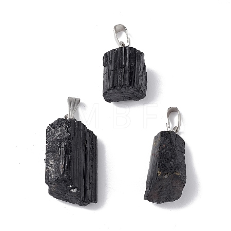 Natural Black Tourmaline Pendants LS-G-F739-01P-1
