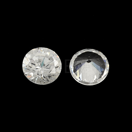 Diamond Shaped Cubic Zirconia Pointed Back Cabochons ZIRC-R004-6mm-01-1