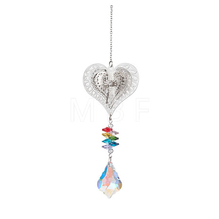 Brass Hollow Hanging Ornaments HJEW-JM01930-03-1