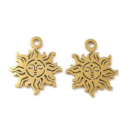 Ion Plating(IP) 304 Stainless Steel Charms STAS-J042-04G-1