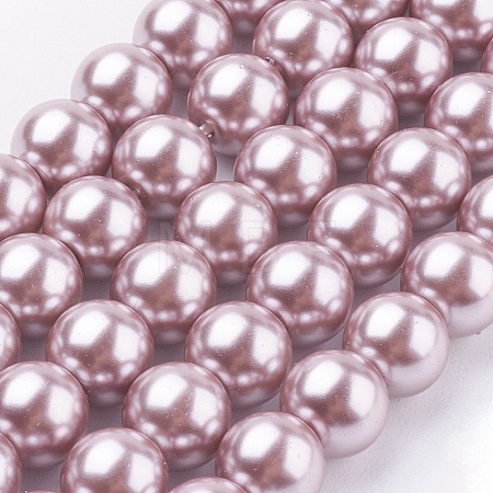 Eco-Friendly Glass Pearl Beads Strands HY-A008-8mm-RB017-1