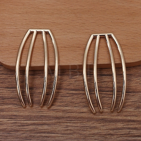 Alloy Hair Comb Findings OHAR-PW0001-398KCG-1