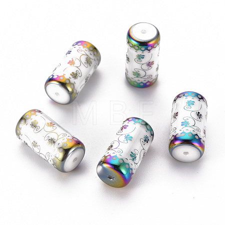 Electroplate Glass Beads EGLA-T009-18F-1