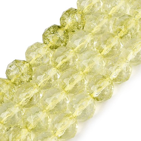 Crackle Transparent Glass Beads Strands GLAA-Q108-02A-16-1