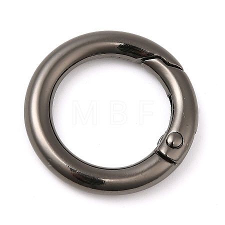 Rack Plating Brass Spring Gate Rings KK-Q781-11EB-1
