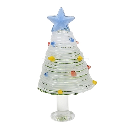 Handmade Lampwork Christmas Tree Ornaments LAMP-C026-06F-1