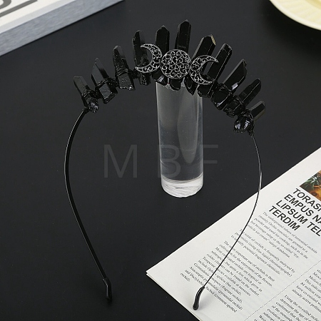 Hollow Triple Moon Metal Crown Hair Bands PW-WG70338-07-1