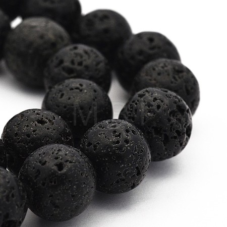Natural Lava Rock Round Bead Strands X-G-M169-12mm-03-1