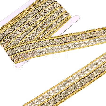 5 Yards Ethnic Style Embroidery Polyester Ribbons OCOR-GA0003-10-1