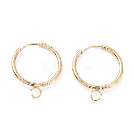 201 Stainless Steel Huggie Hoop Earring Findings STAS-P283-01O-G-1