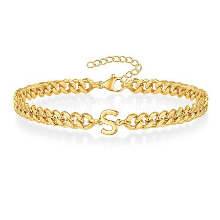 Letter 304 Stainless Steel Link Bracelets FS-WG7830E-18-1