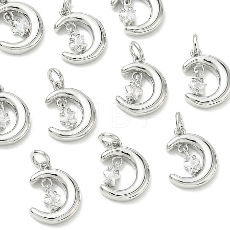 SHEGRACE Brass Micro Pave Cubic Zirconia Pendants XGRQ3D969-464P-1