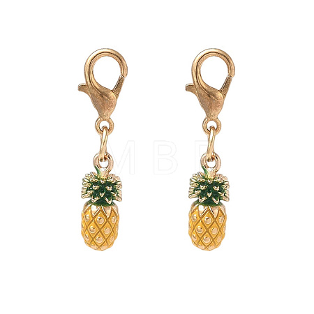 Brass Enamel Pendant Decorations HJEW-YW00573-05-1