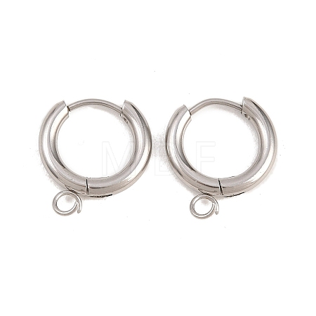 316 Stainless Steel Huggie Hoop Earring Findings EJEW-B158-01B-P-1